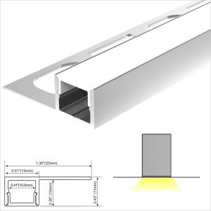 A087 Series 33*11mm LED Strip Channel - Drywall LED Aluminum Profile, Aluminum LED Profile For Gypsum Plaster Ceiling, Trimless LED Profile